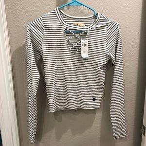 Hollister long sleeve crop top